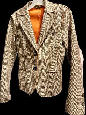 Herringbone Fitted Blazer